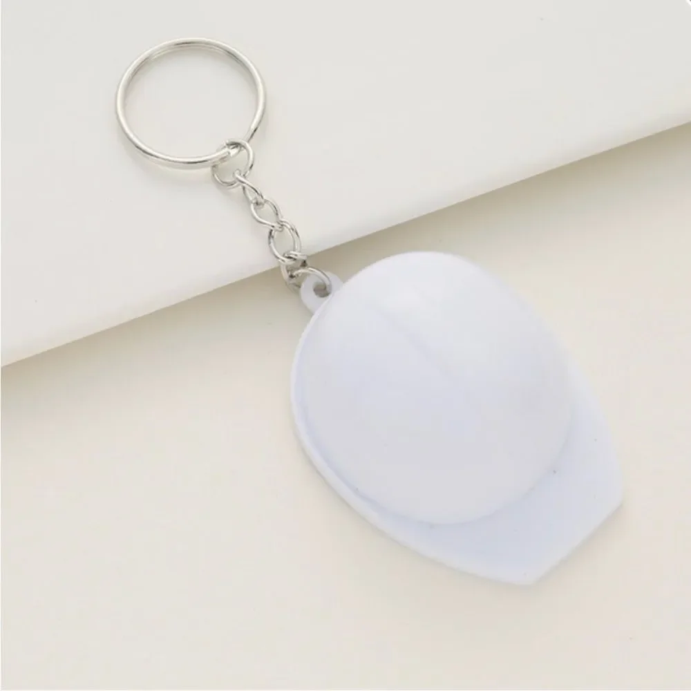 Hard Hat Keychain Bottle Opener-White